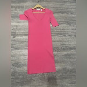 Helmut Lang stretch mini dress size S colour pink